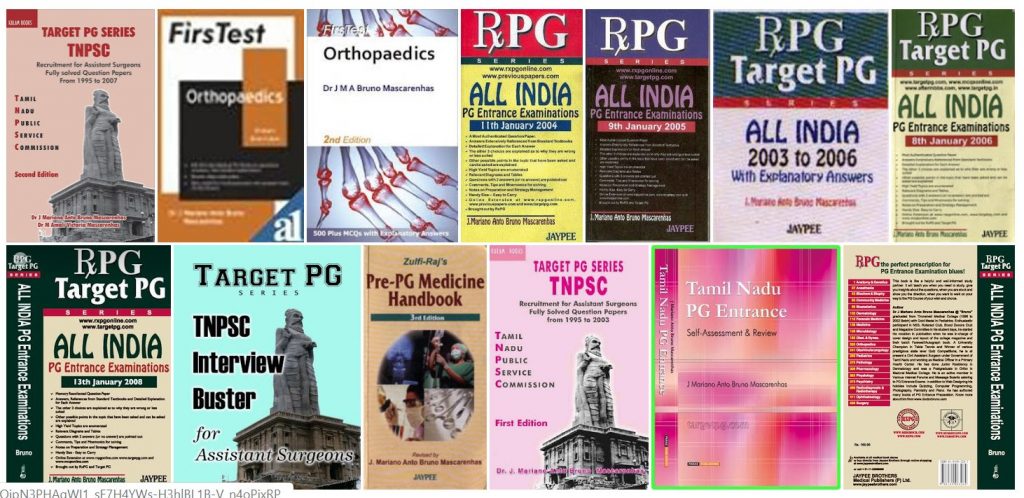 Few of the Books Written by Dr.J.Mariano Anto Bruno Mascarenhas